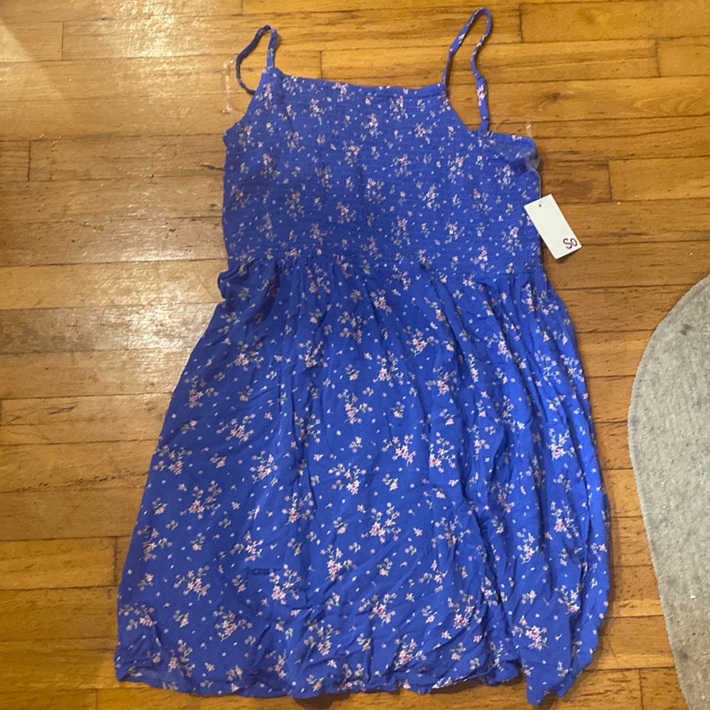 Blue dress with flower details